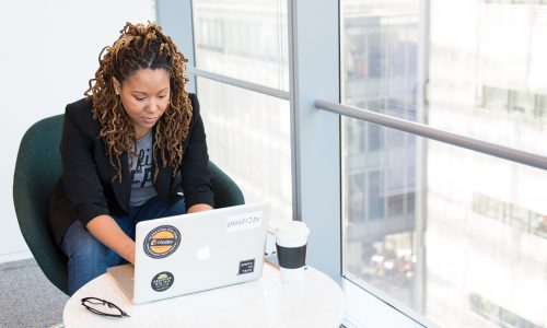 woman at laptop