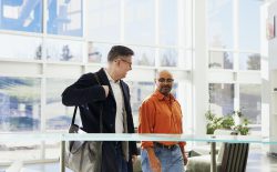 two men walking